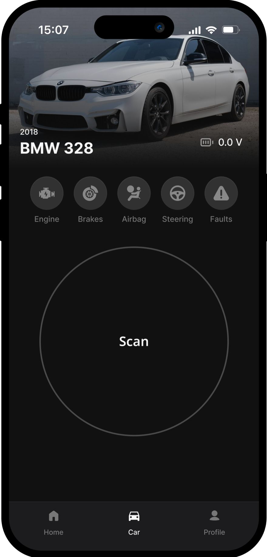 The Obede app — connecting the device